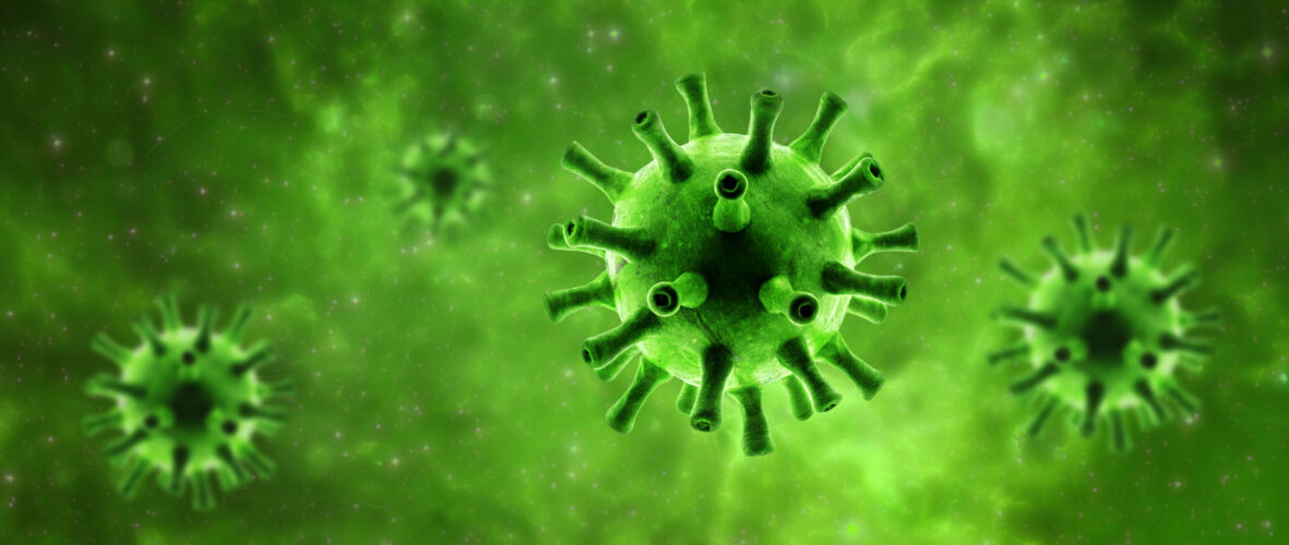 Coronavirus,Or,Influenza,Superbug,In,Cell,,Digital,View,Of,Sars-cov-2